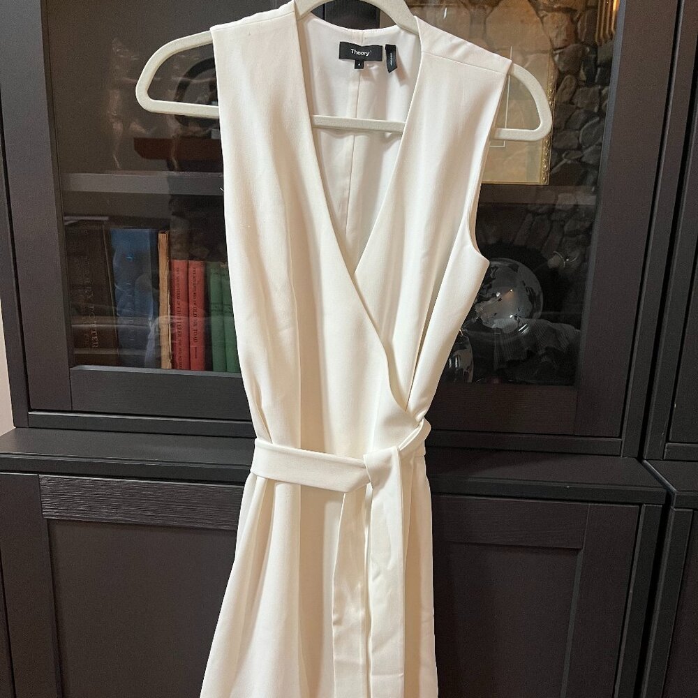 White Theory romper size 4 attached sash